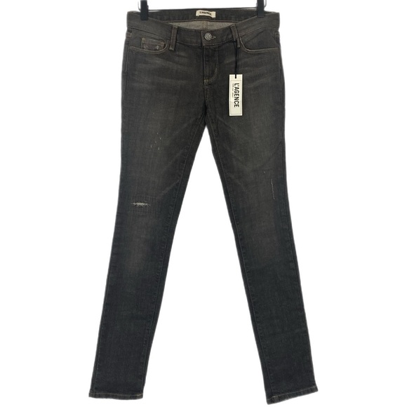 NWTL’Agence Distressed Rigid Denim Skinny Jeans in Grey Vintage Size 25